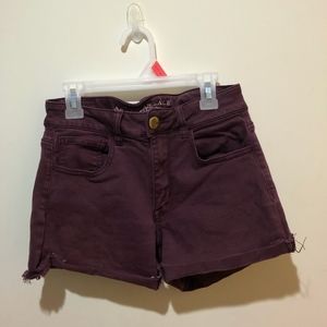HI-RISE Shortie Burgundy American Eagle Shorts